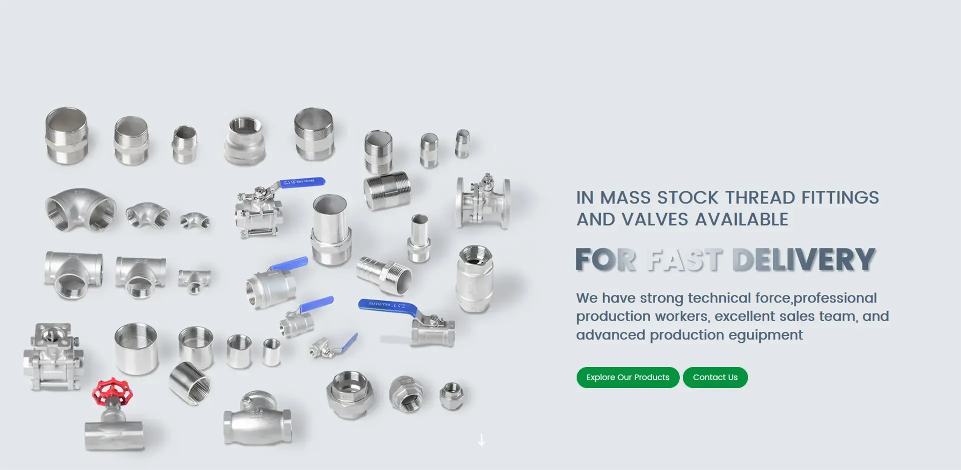 IN MASS STOCK THREAD FITTINGS