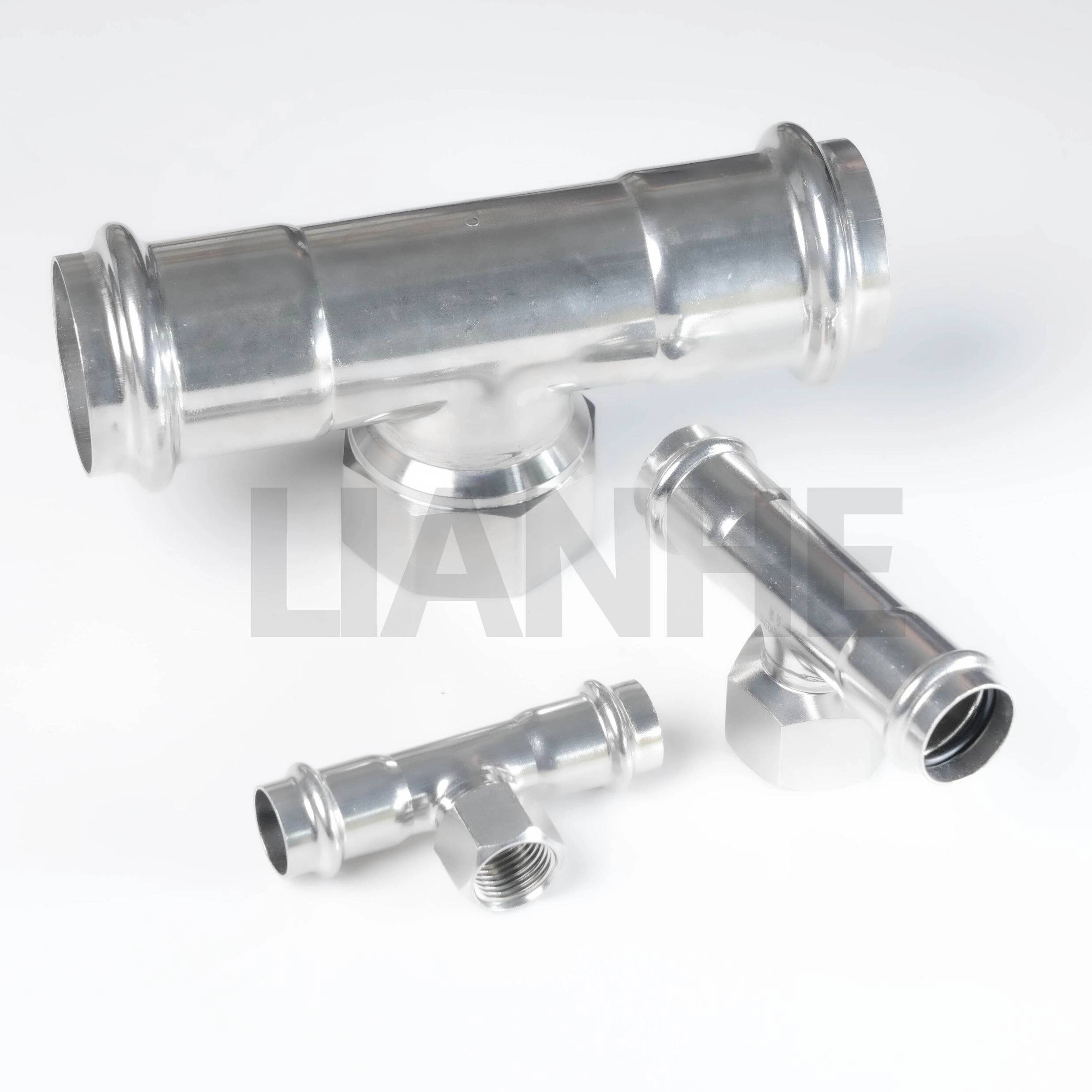 Stainless Steel Female Thread SS Press Tee S Type Connector
