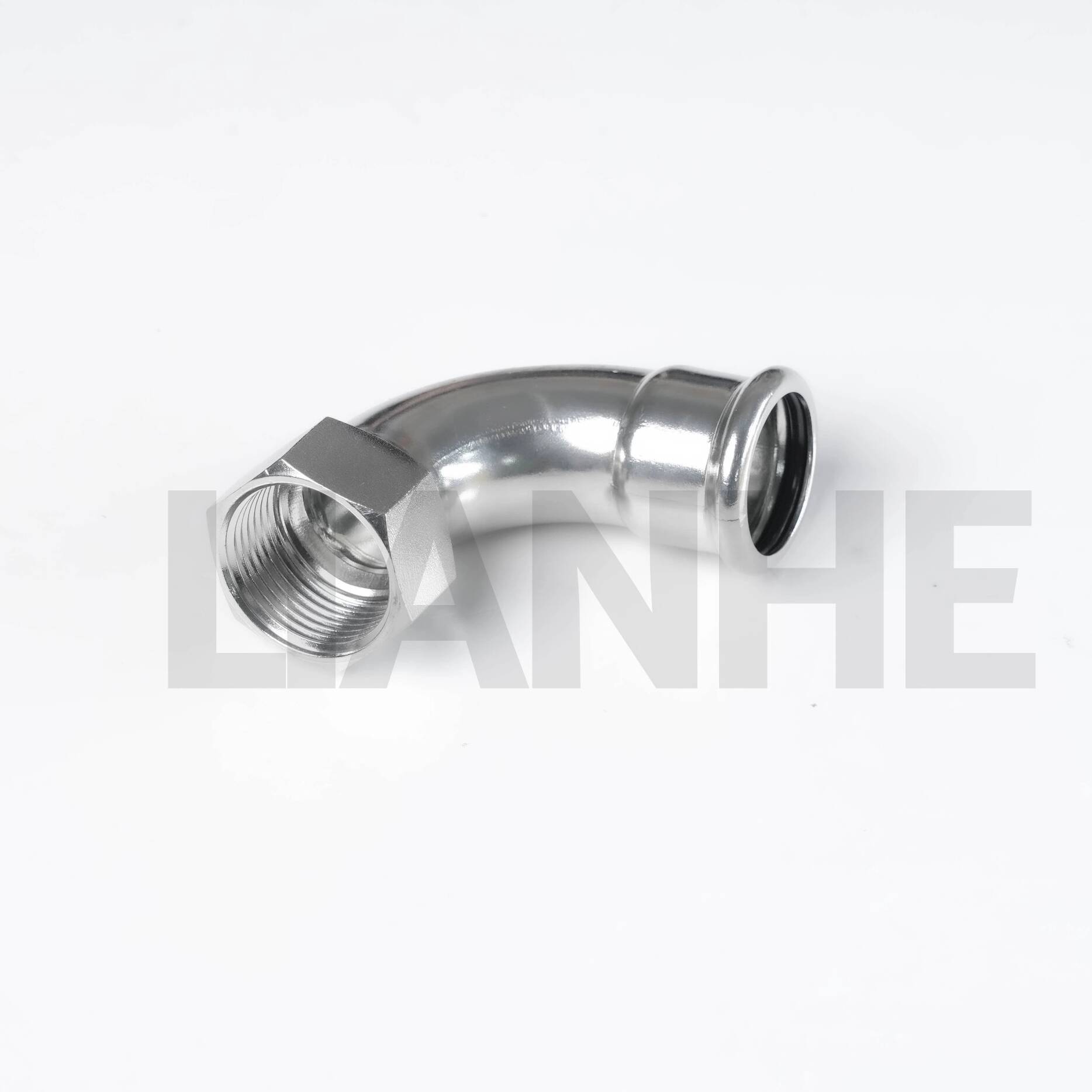 Stainless Steel D-Type Female Thread 90DEG Press Elbow Fitting