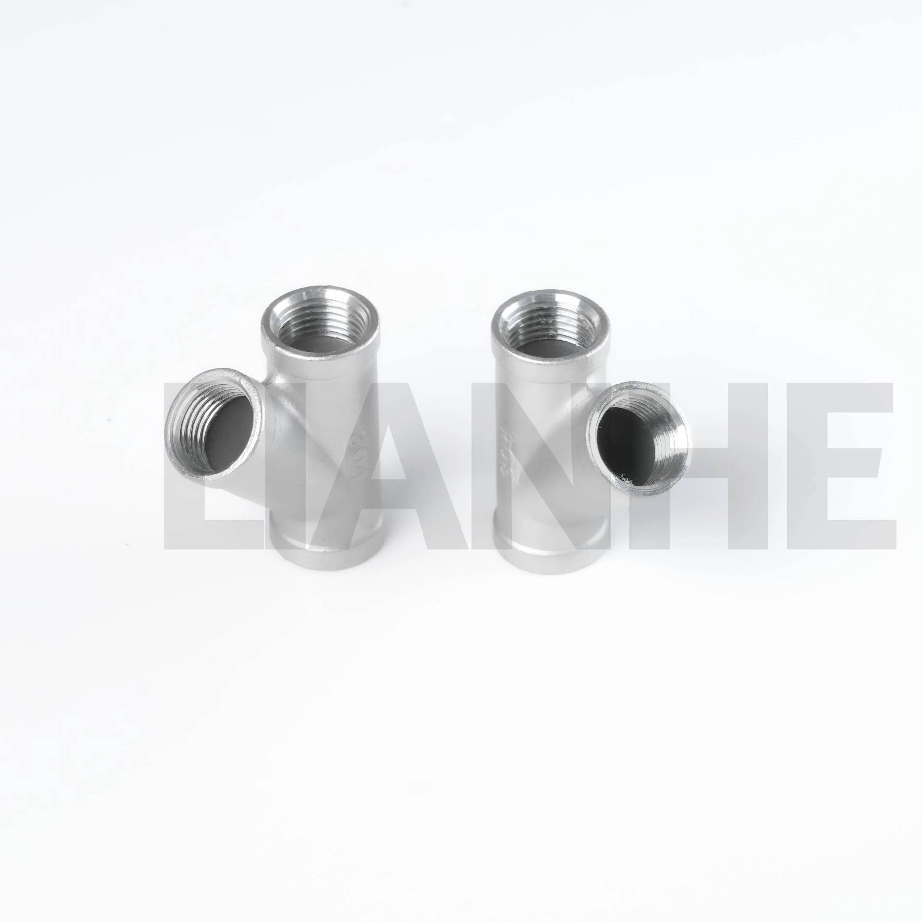 High-Purity Stainless Steel BSPT Thread Class 150 Y-Type Tee for Process Systems