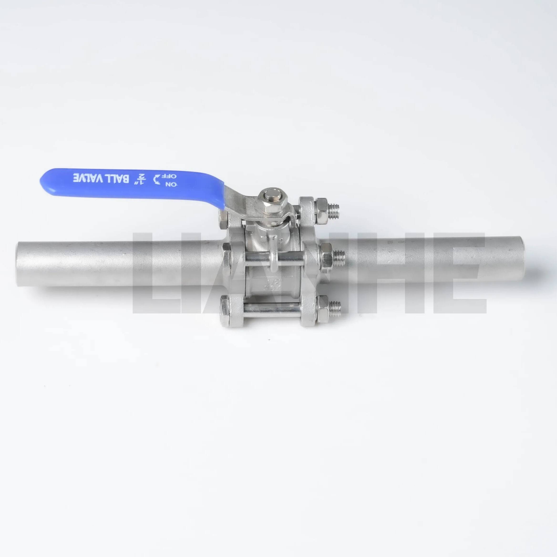 Long-Type 3-Piece Weld Ball Valve for Industrial Piping