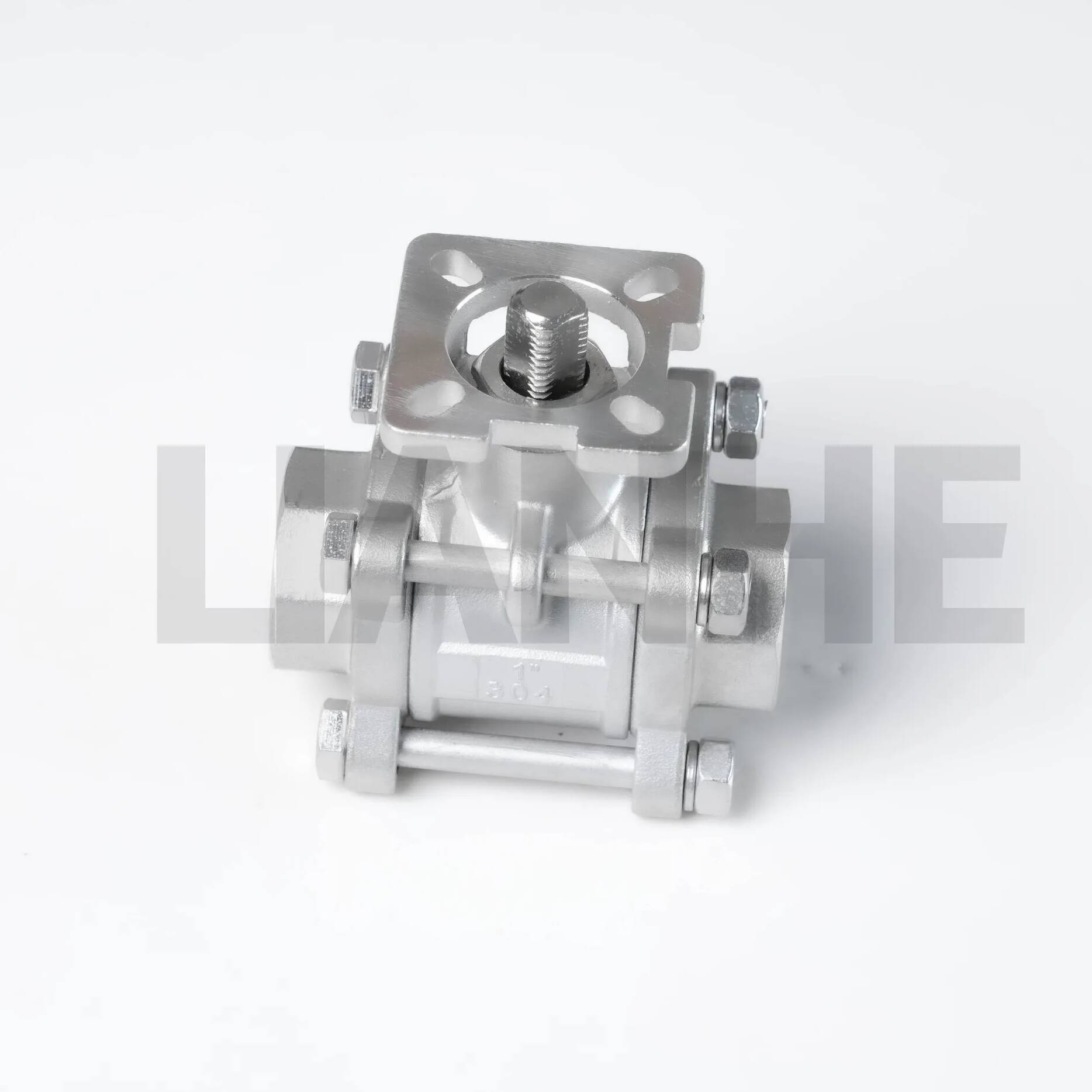 ISO 5211-Compliant 3-Piece Stainless Steel Thread Ball Valve with Platform
