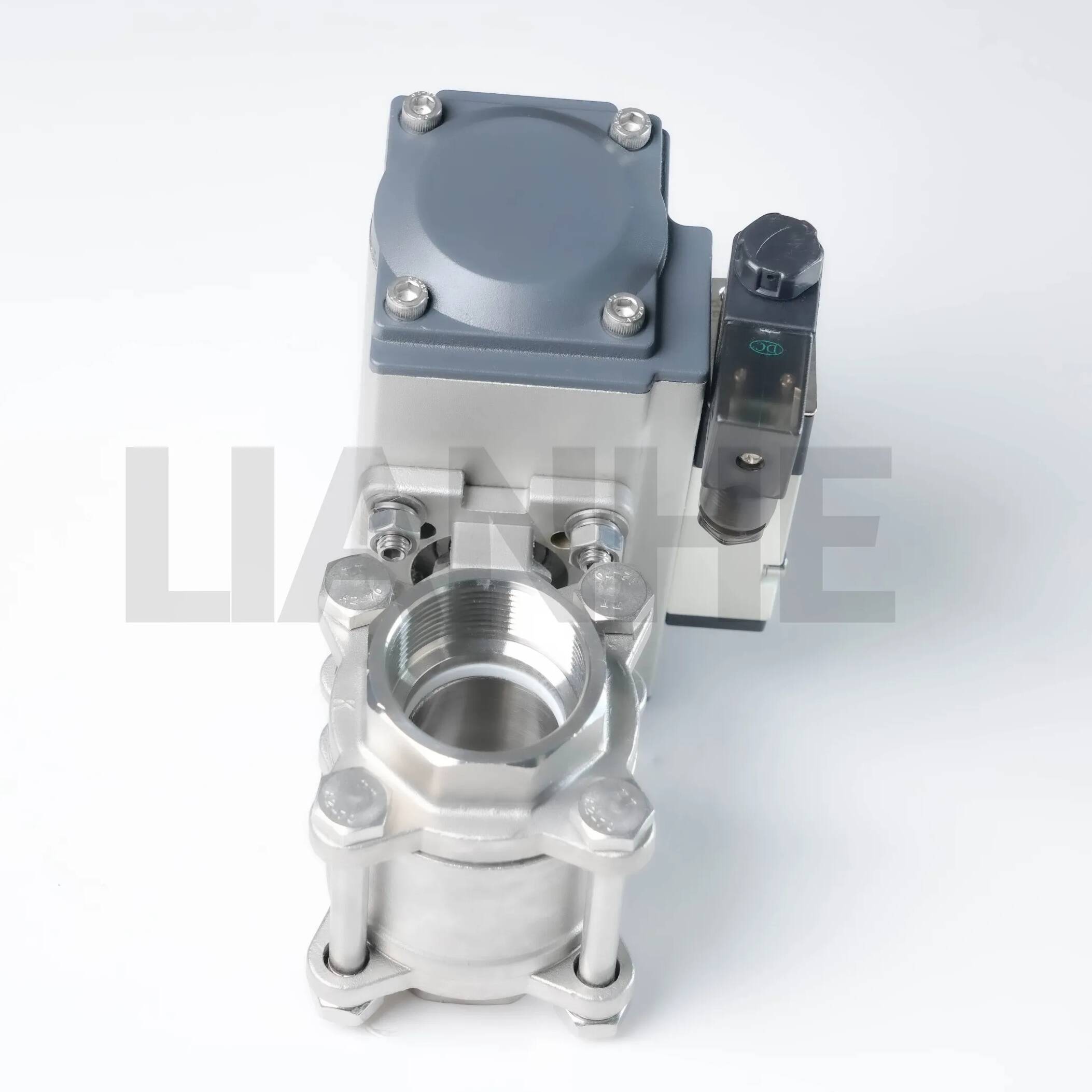 Pneumatic-Actuated 3-Piece Thread Ball Valve for Industrial Automation