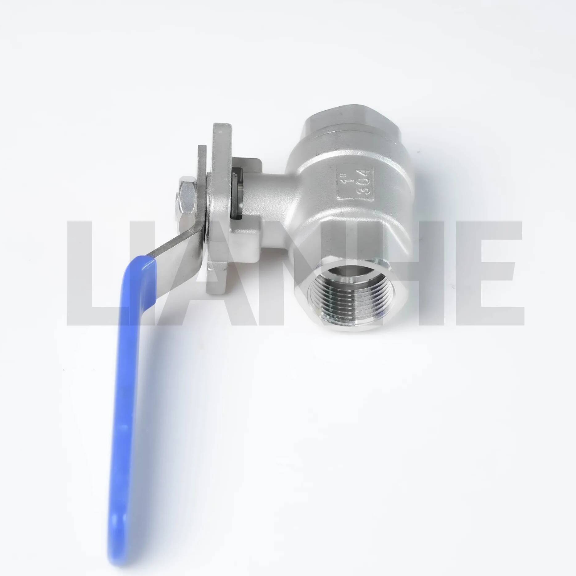 2-Piece Threaded Ball Valve with Platform for Easy Operation