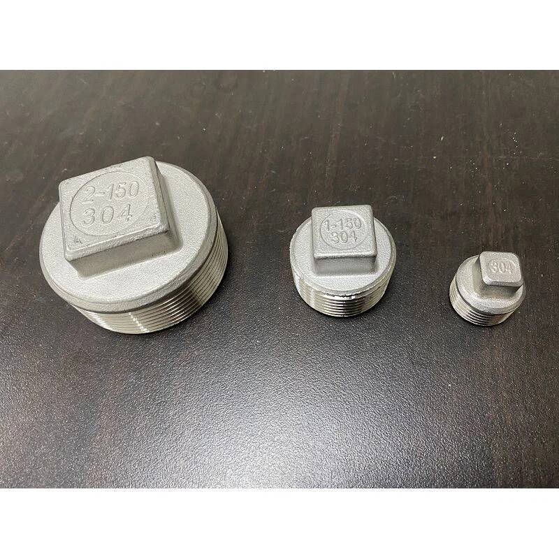 Stainless Steel Threaded Square Plug